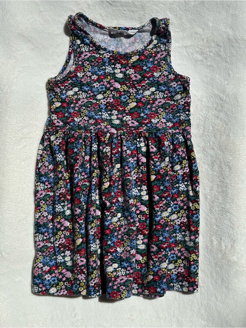 H&M Floral Tank Dress with Multi-Color Blooms